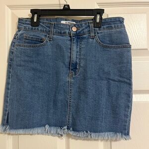 Blue and Gold Mini Pencil Skirt